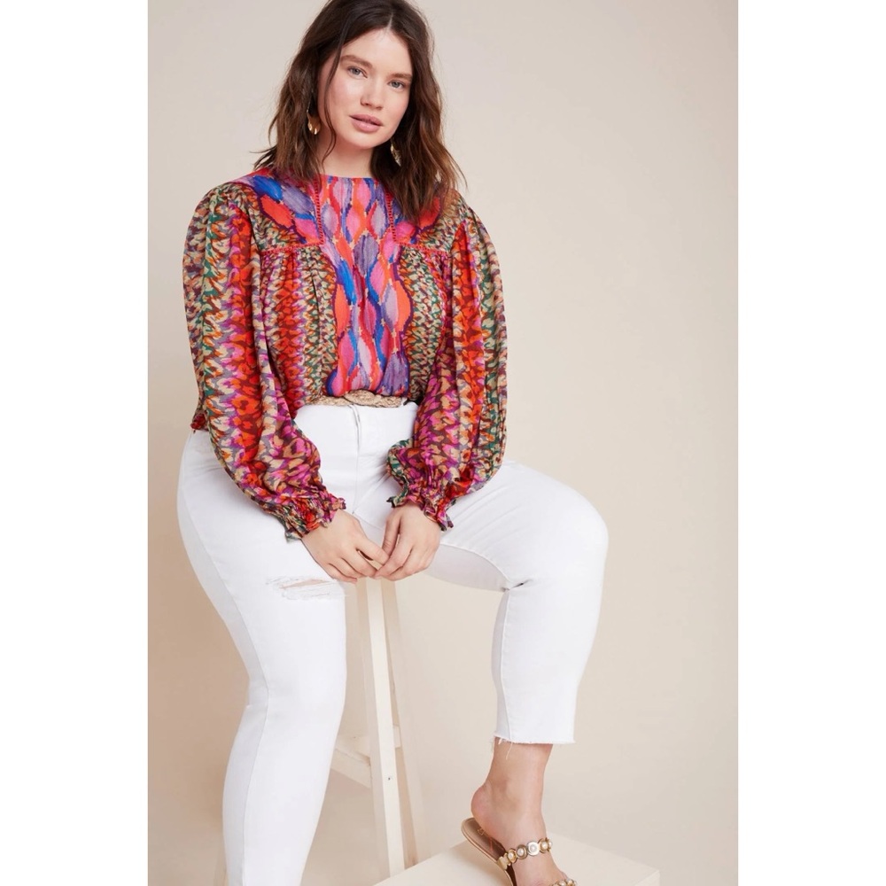 Anthropologie Bl-nk Miranda Peasant Blouse